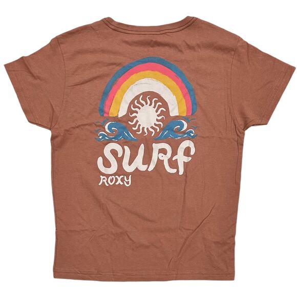 Roxy Women's T-Shirt Printed Surf Boyfriend Relaxed Fit Short Sleeve Tee Top - Picture 1 of 2